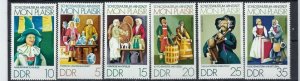 Germany DDR 1576-81 MNH 1974 Art Works