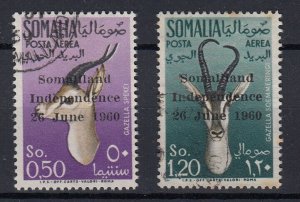 SOMALIA 1960 Republic overprint Somaliland Independence 26 June - 7386