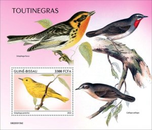 Guinea-Bissau - 2022 American Yellow Warbler - Souvenir Sheet - GB220313b2