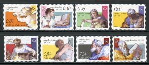 Vatican City Scott 1376-83 MNHOG - 2008 Sistine Chapel Paintings Set -SCV $26.85