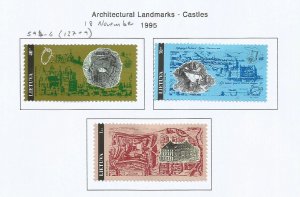 LITHUANIA - 1995 - Architectural Landmarks - Castles -  Perf 3v Set - M L H