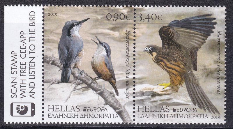 Greece, Birds, EUROPA MNH / 2019