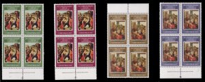 ST Christopher Nevis Anguilla 202-205, MNH Blocks of 4 - Christmas 1969