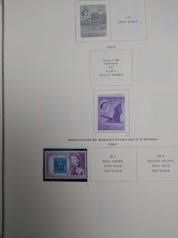 collection on pages Seychelles 1952-77 JO: CV $109