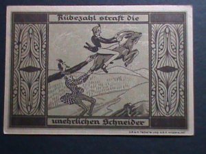 ​GERMANY-NOTEGELD-1920 100 YEARS OLD ANTIQUE MONEY #110  MINT-VERY FINE