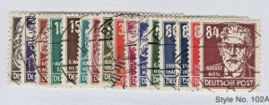 DDR East Germany 122-136, 134A Used CV. $304   (JH 11/11) GP