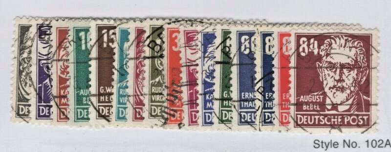 DDR East Germany 122-136, 134A Used CV. $304   (JH 11/11) GP