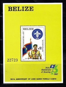 Belize Sc 644 NH Souvenir Sheet of 1982 - Scouts