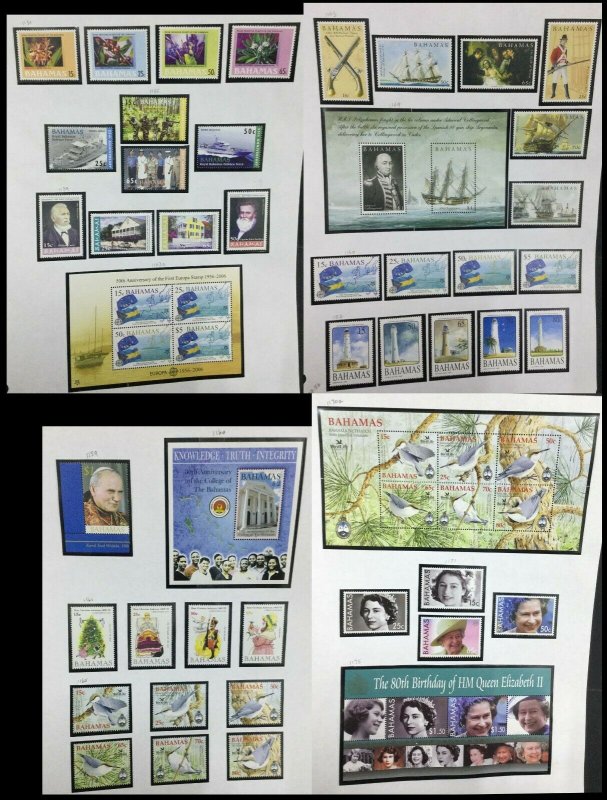 MOMEN: BAHAMAS 1991-2010 COLLECTION MINT OG NH CAT. $2,000 LOT #61000-6