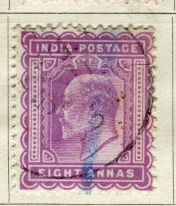 INDIA; 1902-05 early classic Ed VII issue used 8a. value