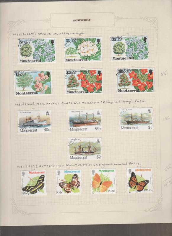 Montserrat Used Stamp Collection