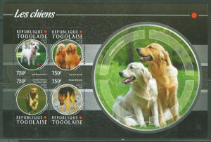 TOGO 2015 DOGS TERRIER, RETRIEVER, POODLES & GERMAN SHEPARD  SHEET MINT NH