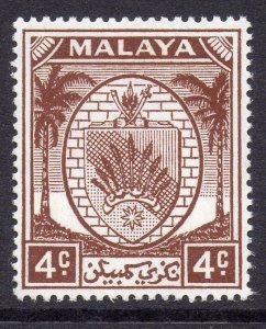 Malaya N.Sembilan 1949 Arms Issue Fine Fine Hinged 4c.