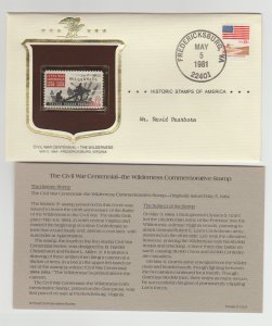 1181 The Wilderness Civil War w/ Historic Stamps America Commemorative Cover