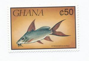 Ghana 1991 Scott 1319  MH - 50ce, Fish