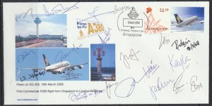 Aviation – Singapore Airlines FFC Inaugural A380  SIN - LHR 2008 see scans 