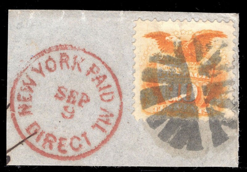 MOMEN: US STAMPS #116 FANCY CANCEL USED LOT #77799*