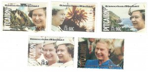 Scott: 362-366 Pitcairn Islands - Queen Elizabeth II, MNH