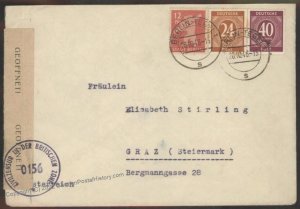 Germany 1946 SBZ Soviet Zone Cover Foreign to Austria Censored Berlin Gra 107820