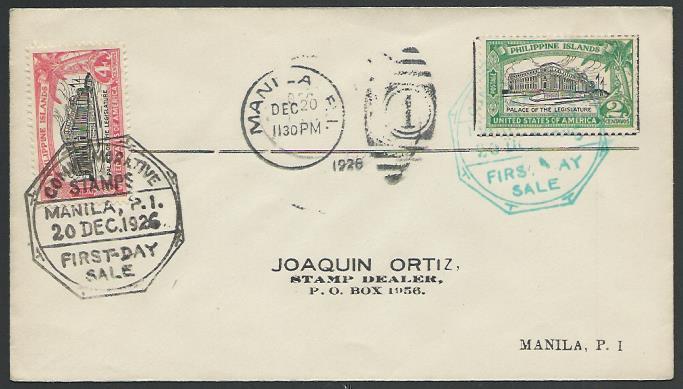 PHILIPPINES 1926 Legislature FDC - special cancels.........................11707