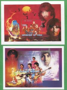 The Beatles the Early Years Commemorative African Souvenir Stamp Sheet Chad E43 