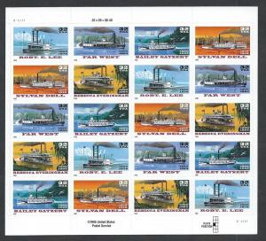 UNITED STATES SC# 3091-5b VF MNH 1996 Pl#V11111 Pane/20