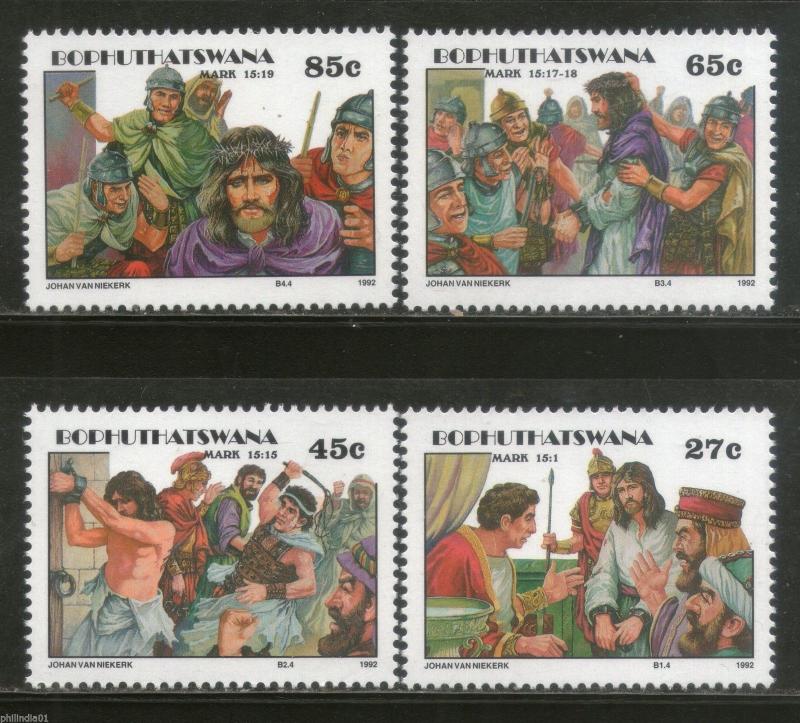 Bophuthatswana 1992 Easter Religion Christianity Holy Jesus Sc 274-77 MNH # 1469