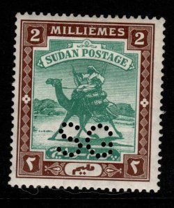 SUDAN SGO13 1915 2m GREEN & BROWN MTD MINT