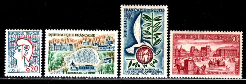 France ~ 1961 ~ # 985, 994, 995, 996 ~ Mint, HM