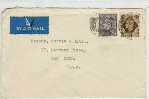 british airmail 1940s stamps cover ref 19437