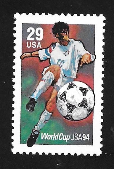 SC# 2834 - (29c) - World Cup Soccer, Kicking, MNH single