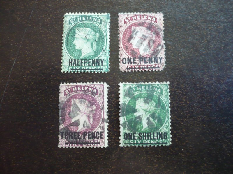 Stamps - St. Helena - Scott# 34,35,37,39 - Used Part Set of 4 Stamps
