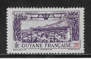 French Guiana Sanabria # 19a   20Fr airmail LH VF