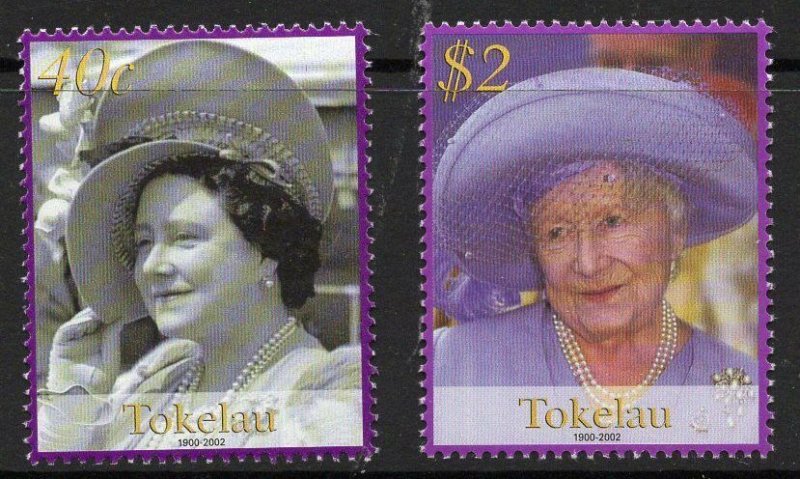 TOKELAU ISLANDS SG340/1 2002 QUEEN MOTHER COMMEMORATION MNH