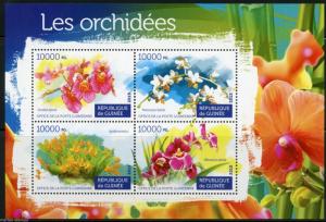 GUINEA 2015 ORCHIDS  SHEET  MINT NEVER HINGED