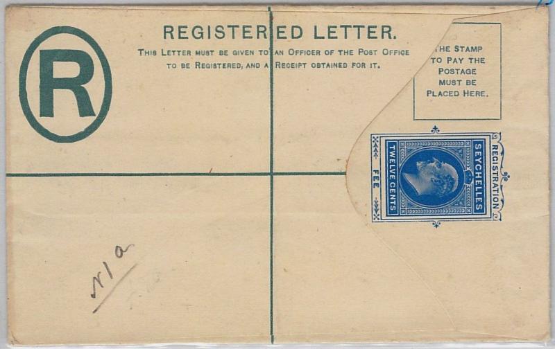 SEYCHELLES -  POSTAL STATIONERY COVER - Registered Cover   Higgings & Gage #1