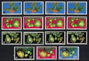 Fr. Polynesia Official Stamps perf 12½ 15 stamps 1977 MNH SC#O1-O15
