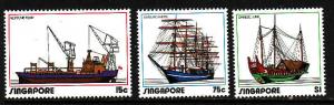 Singapore-SC#164-66-unused NH set-Ships-1972-