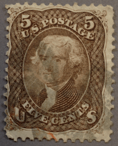 United States #76 Washington Brown Used Spot Red Cancel