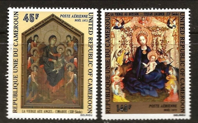 Cameroun Sc C193-4NH issue of 1972 - Christmas - Art 