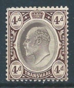 Transvaal #273 MH 4p Edward VII - Wmk. 3