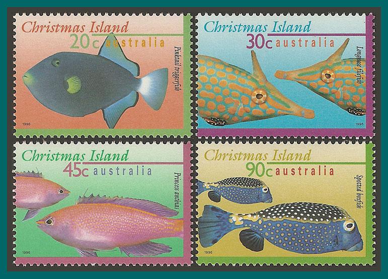 Christmas Island 1996 Fish 2, MNH  381-385,SG412-SG417