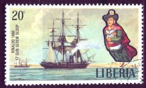 Liberia; 1972: Sc. # 612: Used CTO Single Stamp