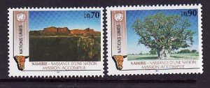 United Nations Geneva-Sc#199-200- id8-unused NH set-Namibian Independence-1991-