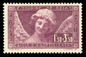 France, 1900-1950 #B34 Cat$130, 1930 Smile of Reims, never hinged