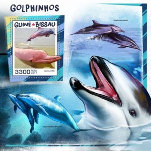 Guinea-Bissau - 2017 Dolphins on Stamps - Souvenir Sheet - GB17903b
