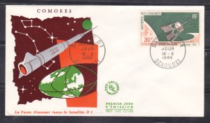 COMOROS - 1966 SATELLITE D1 LAUNCH FDC