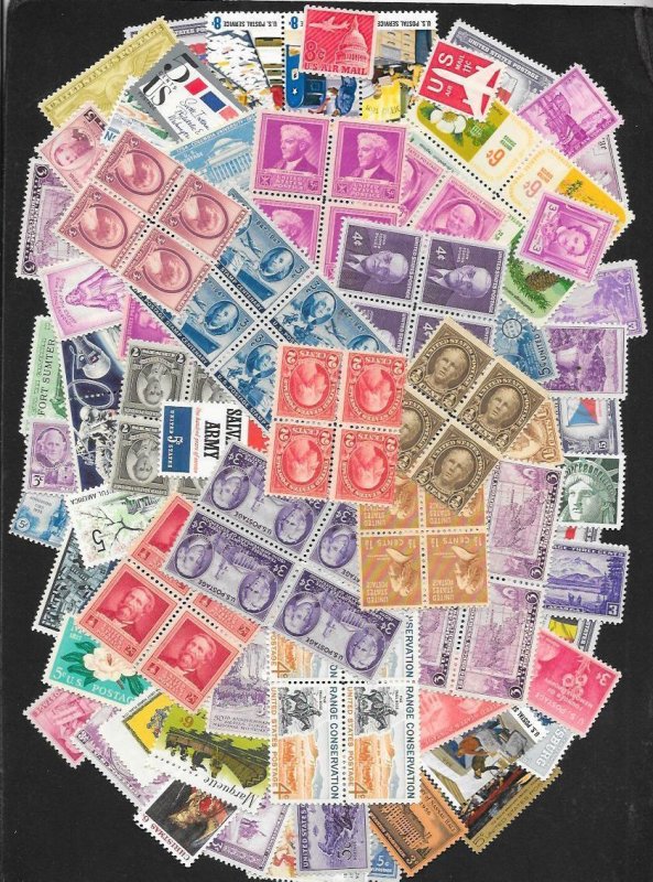 UNITED STATES Postage Lot Face Value=$87+
