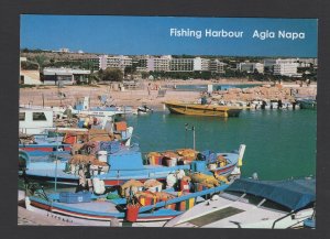 Cyprus  mint postage paid pictorial postal card - fishing harbor