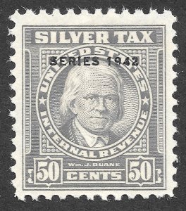 MNH 1942 Scott #RG93** 50c Silver Tax Revenue Stamp, Est $100